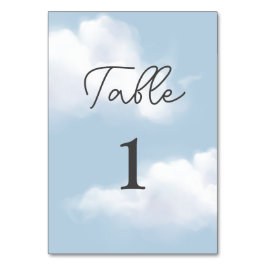 Cloud 9 Blue Baby Boy Dusche Tischnummer Card