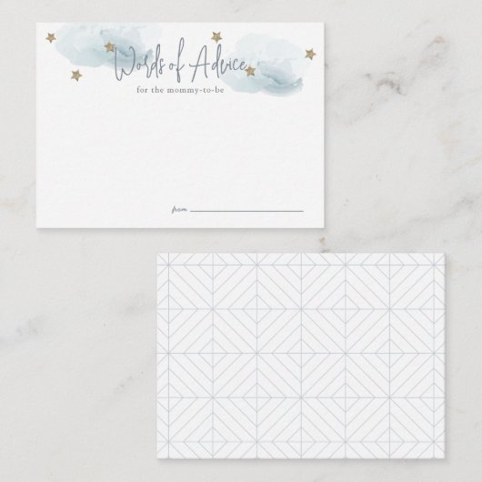 Cloud 9 Blue Baby Duschberatung Begleitkarte (Vorne/Hinten)