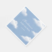 Cloud 9 Blue Baby Dusche Personalisiert Serviette (Ecke)