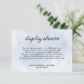 Cloud 9 Blue Display Brautparty Enclosure Card Begleitkarte (Stehend Vorderseite)