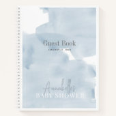Cloud 9 Blue Sky Boy Baby Shooter Guest Book Notizblock (Vorderseite)