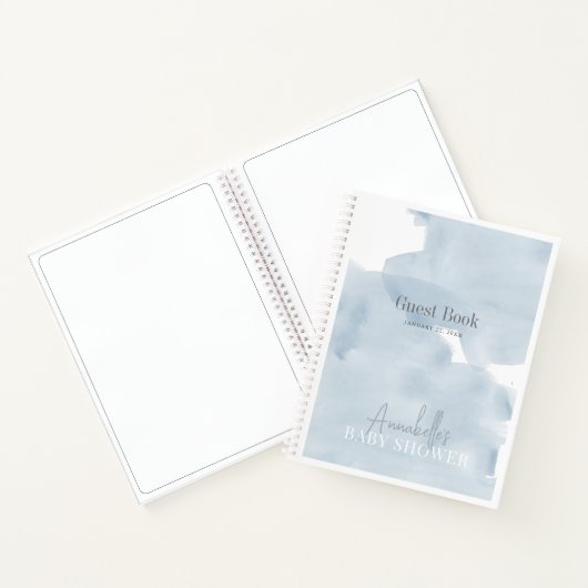 Cloud 9 Blue Sky Boy Baby Shooter Guest Book Notizblock (Innenseite)