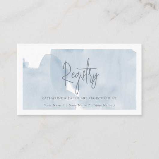 Cloud 9 Blue Sky Brautparty Geschenkregister Begleitkarte (Vorderseite)