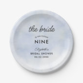 Cloud 9 Blue Sky Elegantes klassisches Brautparty Pappteller (Vorderseite)