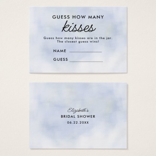 Cloud 9 Blue Sky: Wie viele Kisses Game (Vorne & Hinten)