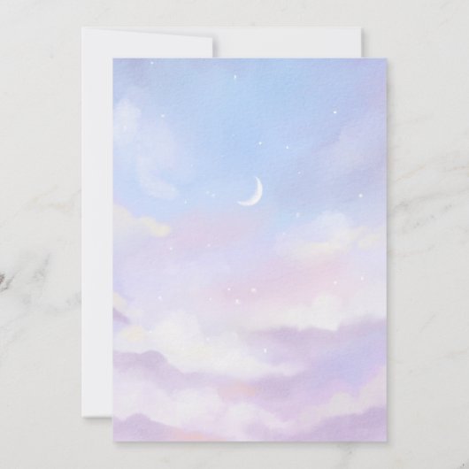 Cloud 9 Bridal Emoji Pictionary Game Card Einladung (Rückseite)