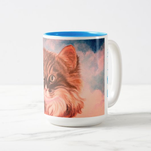 Cloud 9 Cat Zweifarbige Tasse (VorderseiteRechts)