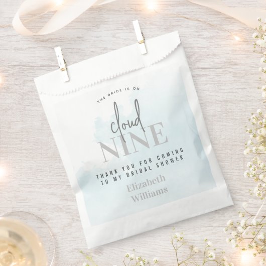 Cloud 9 Danke für das kommende Brautparty Geschenktütchen (Ausgeschnitten)