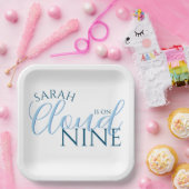 Cloud 9 einfaches modernes Skript-Brautparty Pappteller (Party)