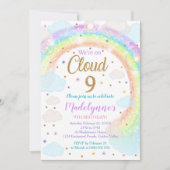 Cloud 9 Einladung zu Regenbogenwolken Einladung (Vorderseite)