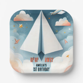 Cloud 9 Fly Kids Sky Joy Flugzeug 1. Geburtstag Pappteller