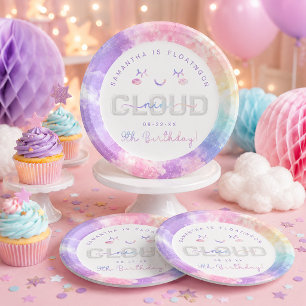 Cloud 9. Geburtstag Paper Tellers - Pastel Sky Pappteller
