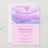 Cloud 9 Geburtstagsparty Einladungen Regenbogen (Vorderseite)