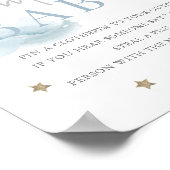 Cloud 9 Gold Stars Blue Baby Dusche Say Baby nicht Poster (Ecke)