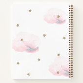Cloud 9 Gold Stars Pink Gir Baby Showroom Gästebuc Notizblock (Rückseite)