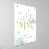 Cloud 9 Gold Stars Watercolor Babydusche Willkomme Foliendrucke (Ablage )