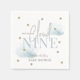 Cloud 9 Gold Stars Watercolor Boy Babydusche Serviette