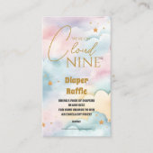 Cloud 9 Gold Stars Watercolor Diapper Raffle Begleitkarte (Vorderseite)