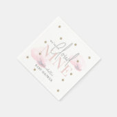 Cloud 9 Gold Stars Watercolor Girl Babydusche Serviette (Ecke)