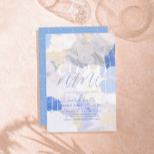 Cloud 9 Gouache Paint Brush Stroke Baby Dusche Einladung