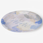 Cloud 9 Gouache Paint Brush Stroke Baby Dusche Pappteller (Schrägansicht)
