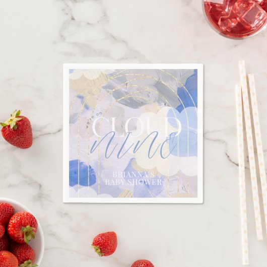 Cloud 9 Gouache Paint Brush Stroke Baby Dusche Serviette (Beispiel)