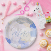 Cloud 9 Gouache Paint Brush Stroke Baby Shower Pappteller (Party)