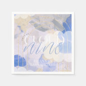 Cloud 9 Gouache Paint Brush Stroke Baby Shower Serviette (Vorderseite)