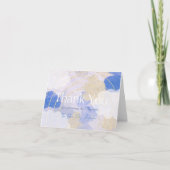 Cloud 9 Gouache Paint Brush Stroke Brautparty Dankeskarte (Vorderseite)