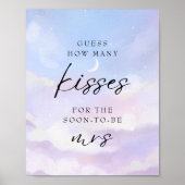 Cloud 9 Guess Wie viele Kisses Brautparty Game Poster (Vorne)