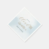 Cloud 9 Himmelblau Baby Shower Serviette (Ecke)
