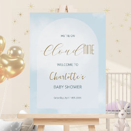 Cloud 9 Himmelblau Baby Shower Willkommen