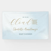 Cloud 9 Himmelblaues Baby Shower Banner (Horizontal)