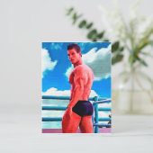 Cloud 9 Hunk Postkarte (Stehend Vorderseite)