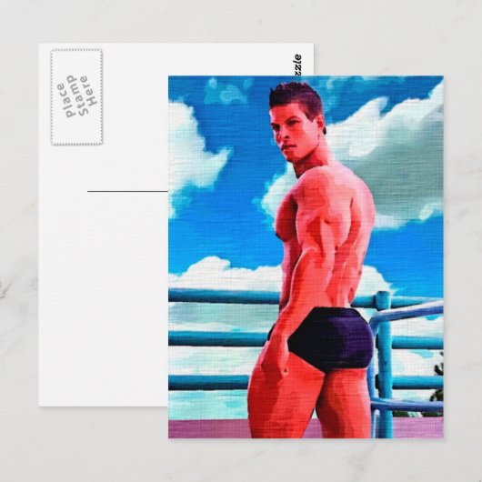 Cloud 9 Hunk Postkarte (Vorne/Hinten)