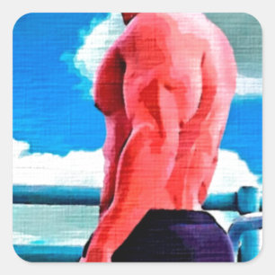 Cloud 9 Hunk Quadratischer Aufkleber