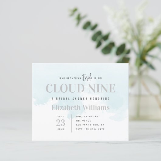 Cloud 9 Minimal Chic Budget Brautparty laden (Stehend Vorderseite)