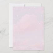 Cloud 9 Modern Dreamy Pink Glitzer Brautparty Einladung (Rückseite)