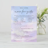 Cloud 9 Movie Liebe Quotes Brautparty Game Card Einladung (Stehend Vorderseite)