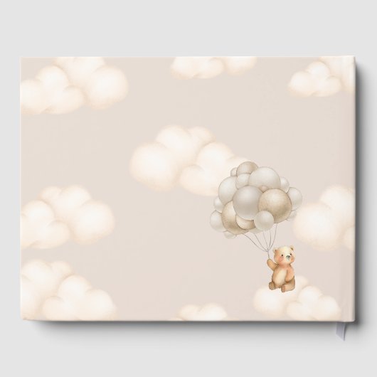 Cloud 9 Neutral Bear Baby Dusche Gästebuch (Rückseite)