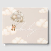 Cloud 9 Neutral Bear Baby Dusche Gästebuch (Vorderseite)