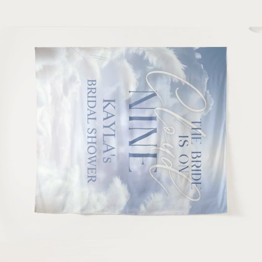 Cloud 9 Nine Pampas Brautparty Fotobooth Wandteppich (Vorderseite (Horizontal))