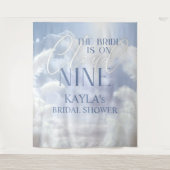 Cloud 9 Nine Pampas Brautparty Fotobooth Wandteppich (Vorderseite)