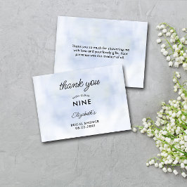 Cloud 9 Pastel Blue Brautparty Vielen Dank Hinweis Mitteilungskarte