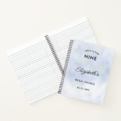 Cloud 9 Pastel Blue Sky Brautparty Geschenkliste Notizblock (Innenseite)