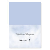 Cloud 9 Pastel Blue Sky Brautparty Platzkarte Tischnummer (Vorderseite)