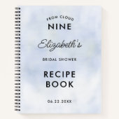 Cloud 9 Pastel Blue Sky Brautparty Rezept Buch (Vorderseite)