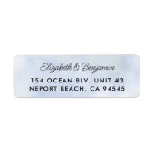 Cloud 9 Pastel Blue Sky Elegante Rücksendeadresse (Vorne)