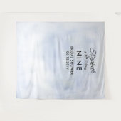 Cloud 9 Pastellblau Modernes Brautparty Hintergrun Wandteppich (Vorderseite (Horizontal))