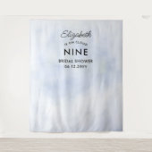 Cloud 9 Pastellblau Modernes Brautparty Hintergrun Wandteppich (Vorderseite)